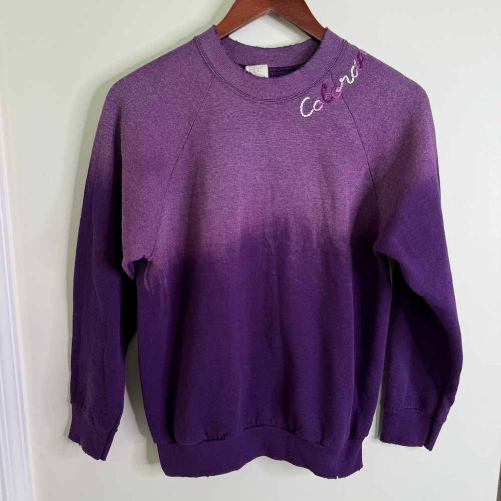 I Stole My Boyfriend’s Shirt Upcycled Colorado Rainbow Crewneck